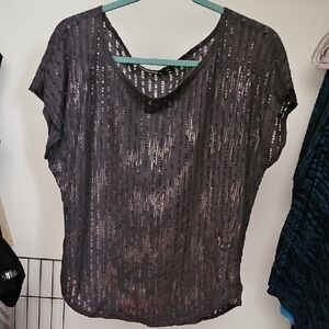 Maurices Black Sheer Blouse